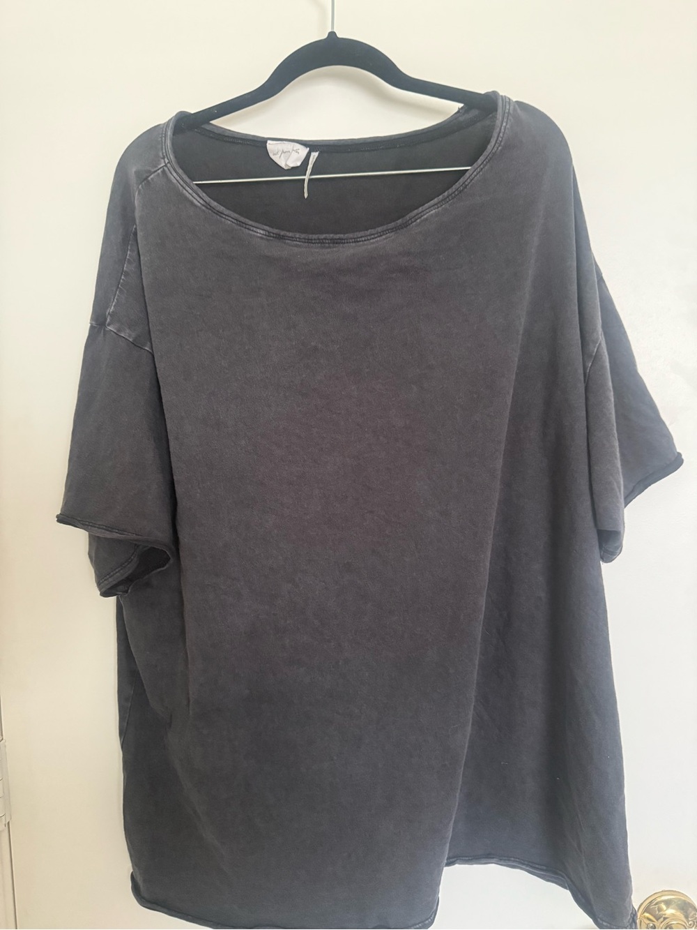 Urban Outfitters Washed Charcoal Oversized Short Sleeve Tee
